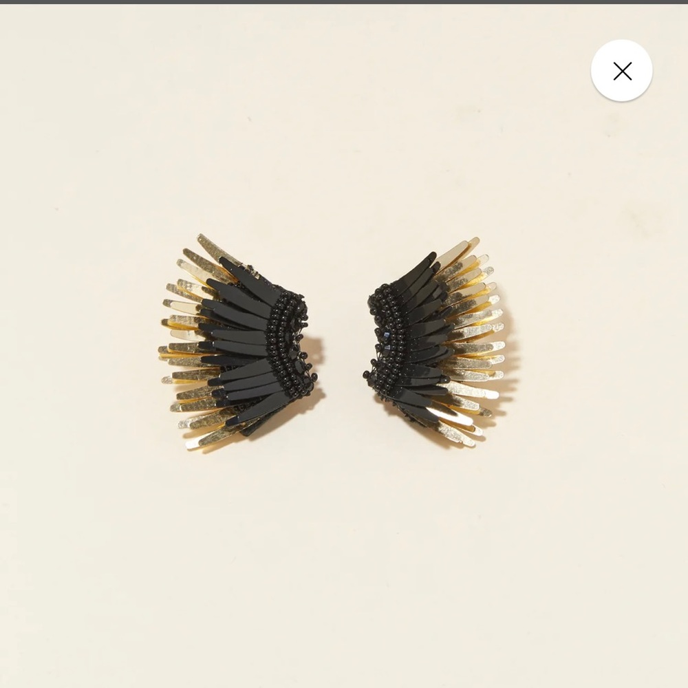 Mignonne Gavigan Mini Madeline Earrings in Black Gold